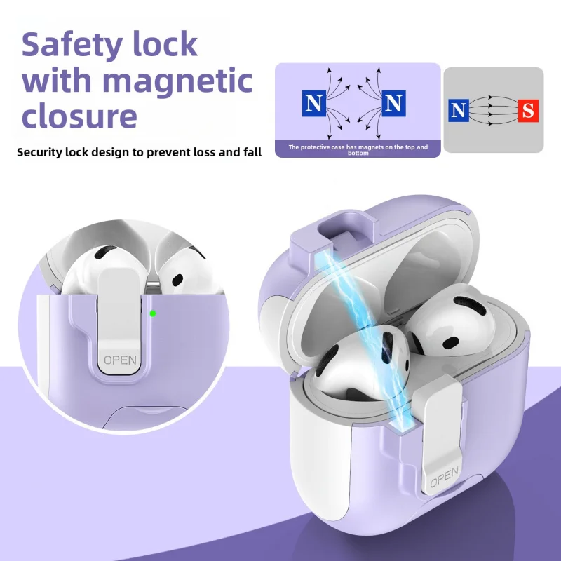 

Applicableairpodspro3Protective Sleeveairpods4Apple earphone caseproSecond Generation Pop-up Cover Stand Earphone Case