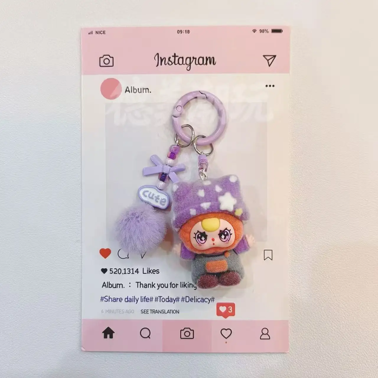 حقيبة قلادة كرتونية للأطفال بعمر ثلاث سنوات بنمط جديد، دمية صغيرة لطيفة، سلسلة مفاتيح للمراهقين، إكسسوار للطلاب، هدية لأفضل صديق