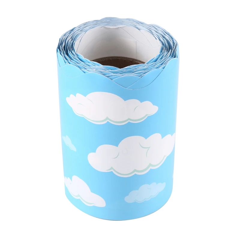 Pegatinas de borde de tablón de anuncios festoneado, pegatinas de borde de tablón de anuncios, embellecedor de tablero para decoración de aula, 32,8 pies