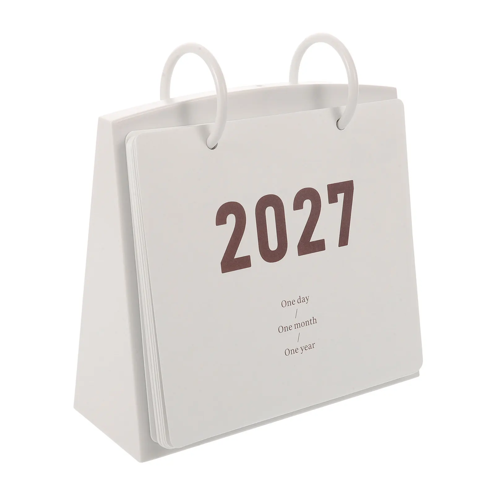 Desktop Calendar 2027 Stand Monthly Planning Calendar for Office Desk with Adjustable Angles Memo Section for Work