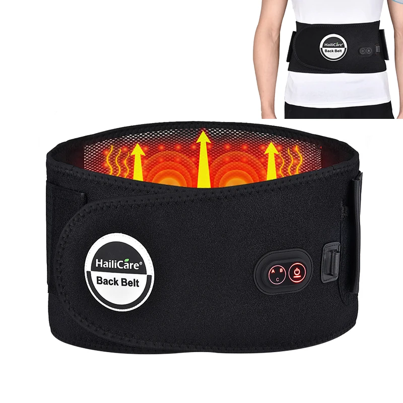 

Heating Massage Belt Decompression Lumbar Back Waist Massager Support Vibration Physiotherapy Spine Protect Pain Relief Home