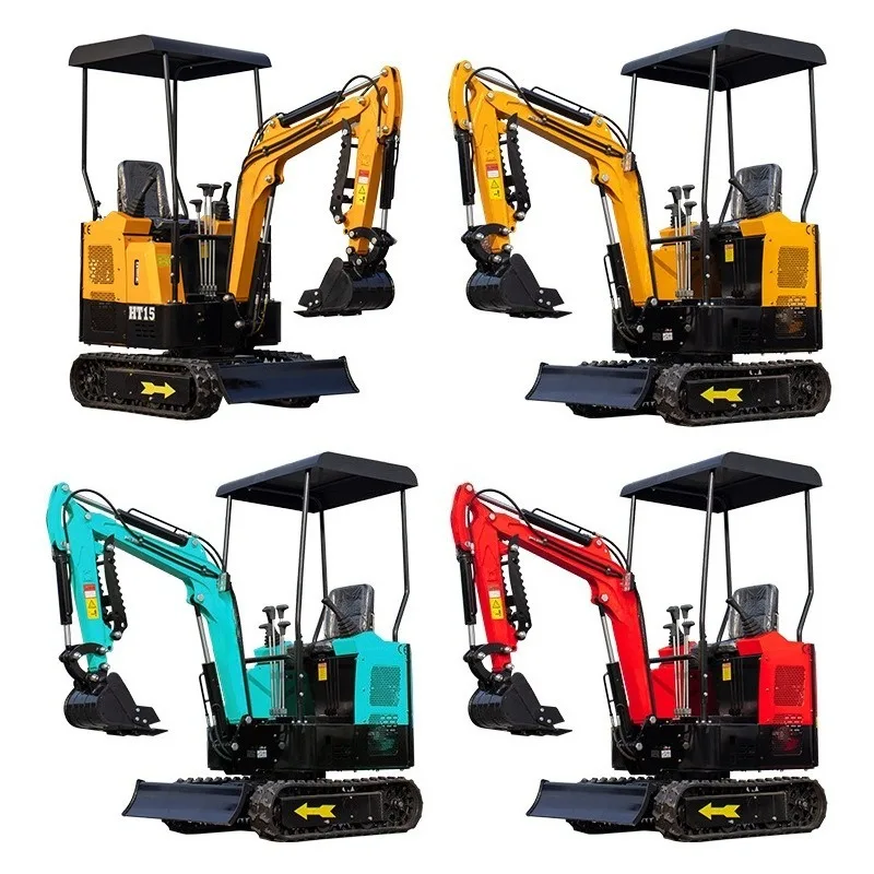 FOB Price 1.5 Ton Mini Crawler Excavator Hydraulic Multifunctional Agricultural Ditcher Farm Land Digging Trenching Equipment