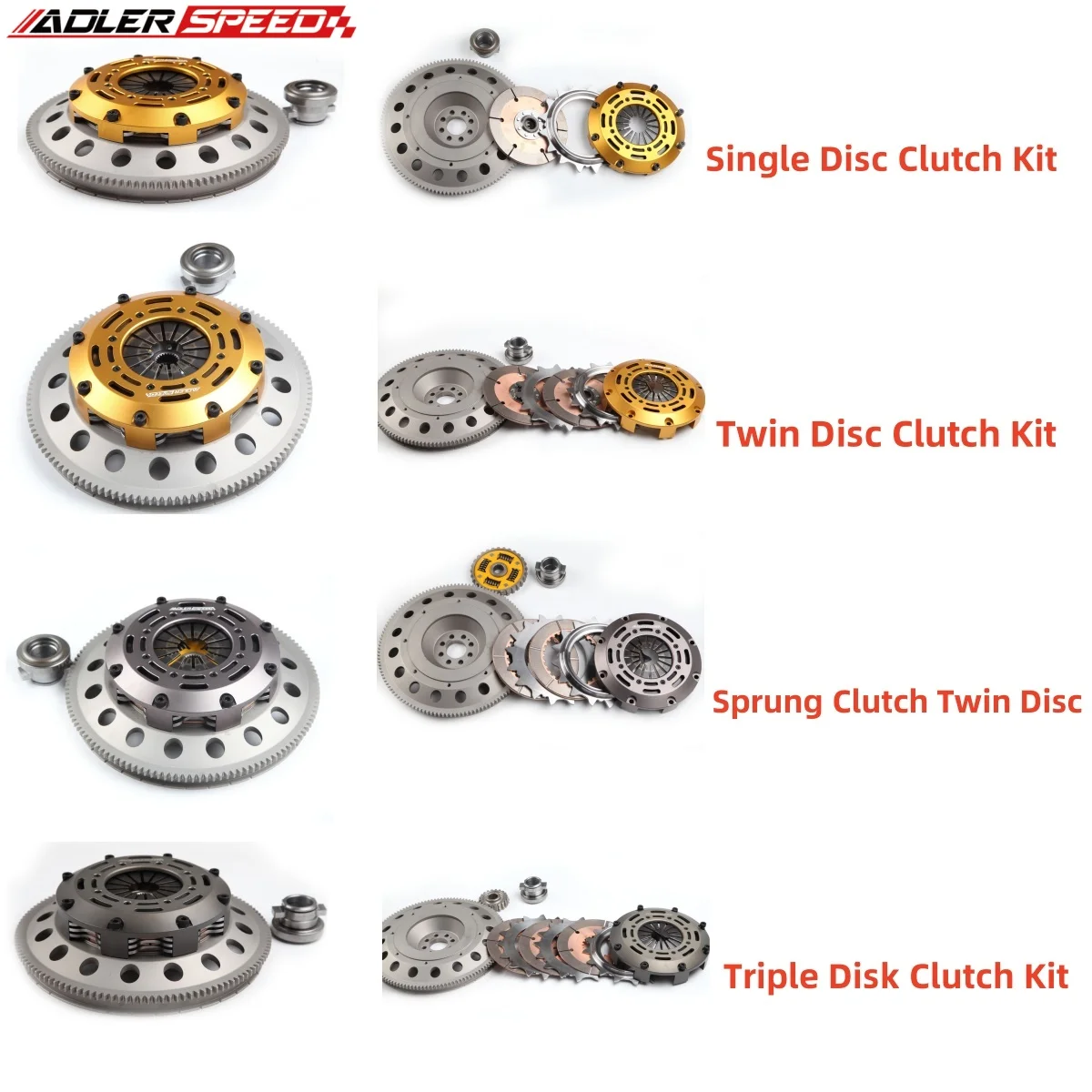 

ADLERSPEED Racing Twin Disc Clutch/Sprung Twin Disc Clutch Single/ Twin/Triple Disc для Nissan 350Z INFINITI G35 VQ35DE 03-07