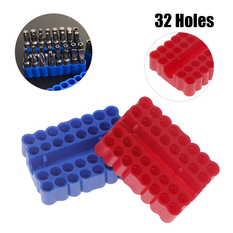 

2pcs Bit Holder 32 Holes Bit Hex Shank Organiser Screwdriver Bit Holder Drill For Storage For 6.35MM Shank Storage Box