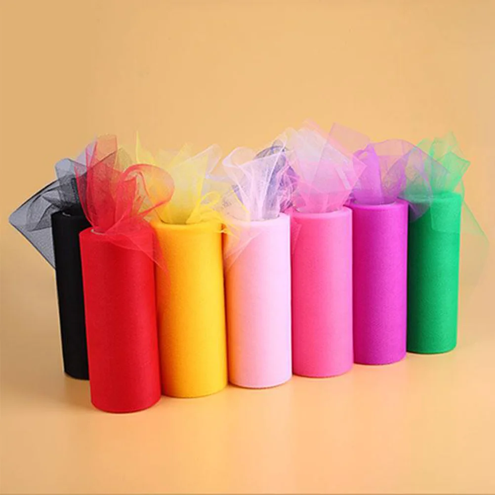 

25 Yards Golden Yellow Wedding Tulle Fabric Roll Mesh Ribbon for Wedding Party Decoration Craft Bow Gift Skirt Tutu Cloth