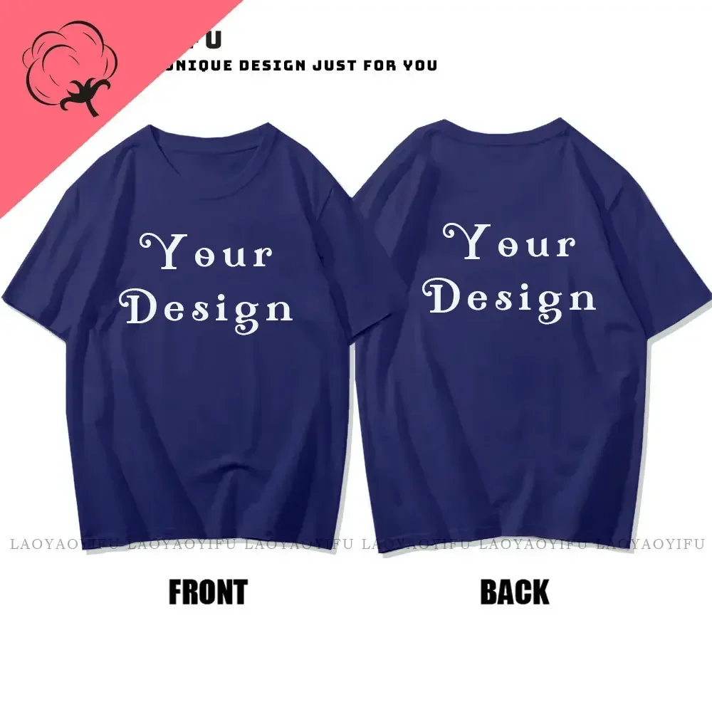 2026 Cotton Customized Printed Leisure T Shirt Harajuku Tee DIY Your Like Photo T-shirt Fashion Custom Men\'s Tops Tshirt