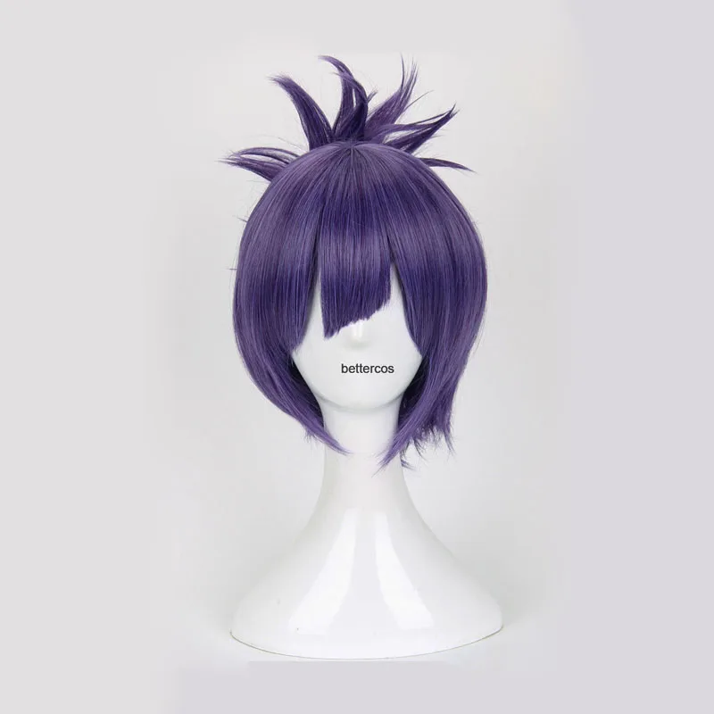 Seraph of The End Lacus Welt Owari no Seraph Cosplay Wig Short Purple Synthetic Hair Wigs + Wig Cap