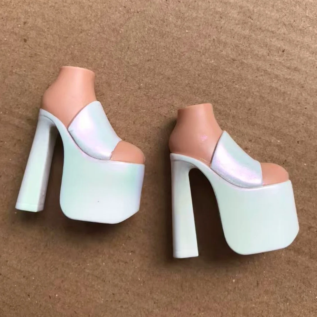 Klassische Tanzpuppe mit dicken High-Heel-Schuhen, Sneakers, bunte Puppenteile, neuartige Dekorationen, Mädchenspielzeug, Geschenk – Detail 20