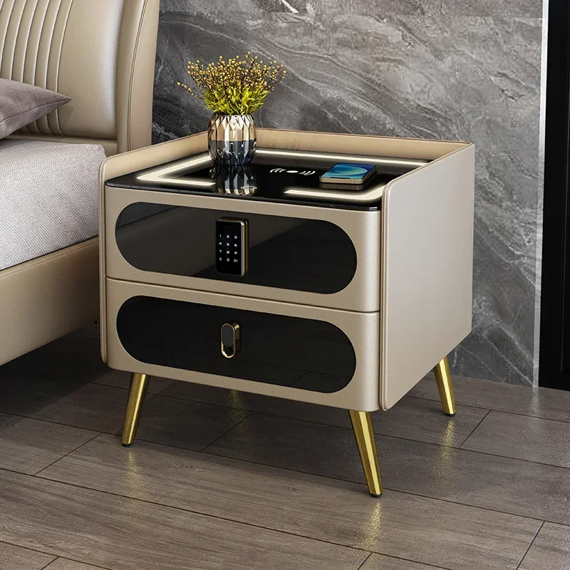 Modern Console Nightstands Cabinet Minimalist Indoor Storage Wooden High Quality Nordic Designer Stolik Nocny Luxury Furniture