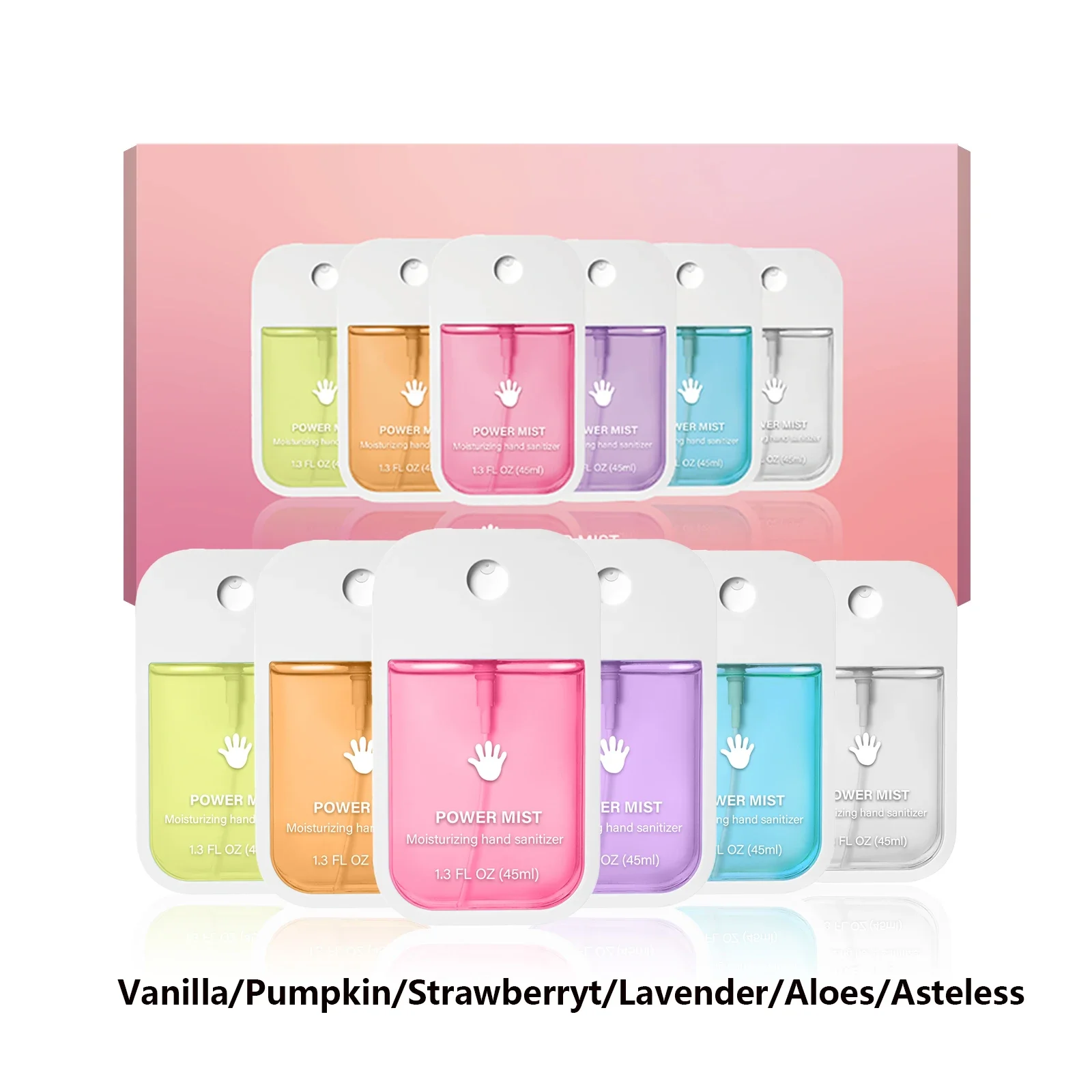 6 unids/set potente desinfectante de manos Spray hidratante portátil lavado de manos Spray nutritivo limpieza segura secado rápido sin Alcohol