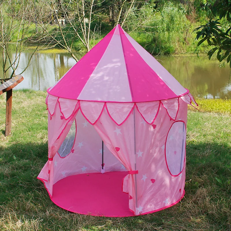 Barraca de brincar para crianças, tenda dobrável pop up, brinquedo para crianças internas e externas, rosa, princesa, playhouse, para menina, unicórnio, castelo