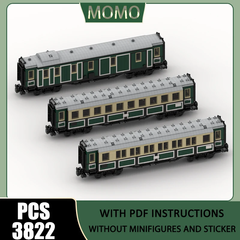 Railway Train Model Moc Building Bricks Bavarian Express Train Model Technology Blocks Gifts Christmas Toys DIY Assembly