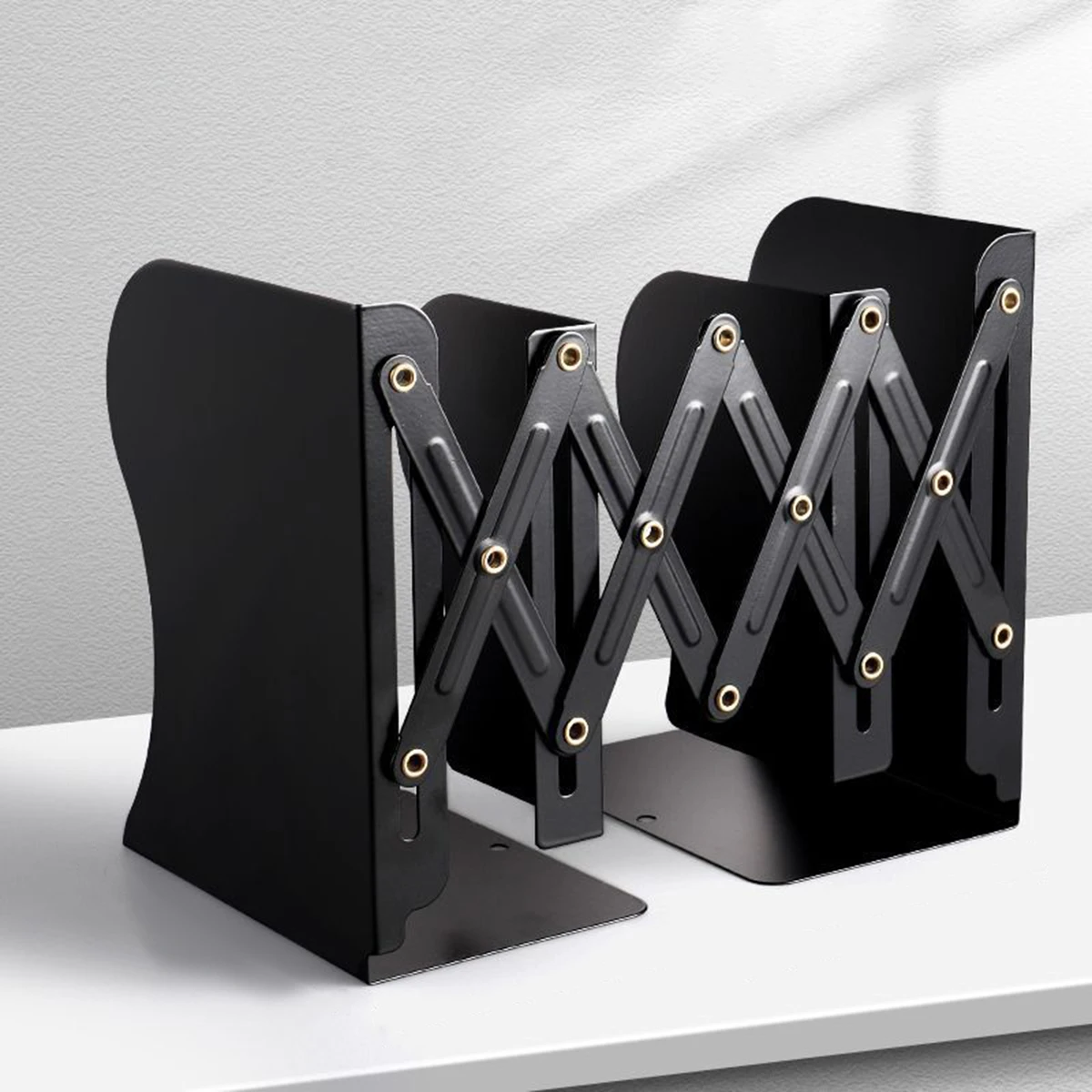 

Adjustable Desktop Bookends Book Stand Bookend Iron Desktop Art Non Slip Rack Shelf Holder School Stationery Office Accessories