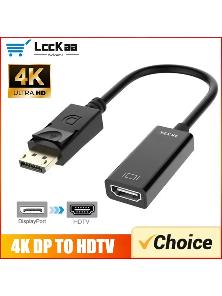 4K DP naar HDMI-compatibele kabel DisplayPort naar HD-adapter Man-vrouw voor laptop PC Display Port naar HDMI-compatibele converter - afbeelding 2