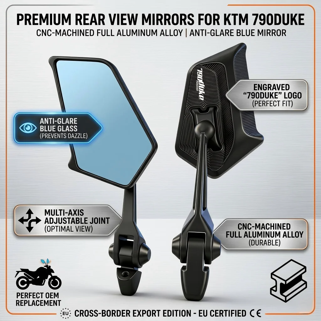 

Universal CNC All-Aluminum Motorcycle Mirrors Adjustable Folding Side Mirror For KTM DUKE 790 2017-2019 2020 790DUKE 790 DUKE