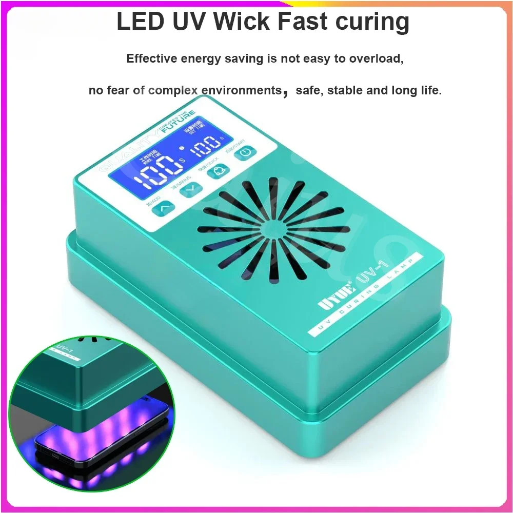 UYUE UV-1 Mini Handheld UV Curing Lamp 365NM Wavelength Strong Heating Dissipation 65W Mobile Phone Screen UV Curing Lamp
