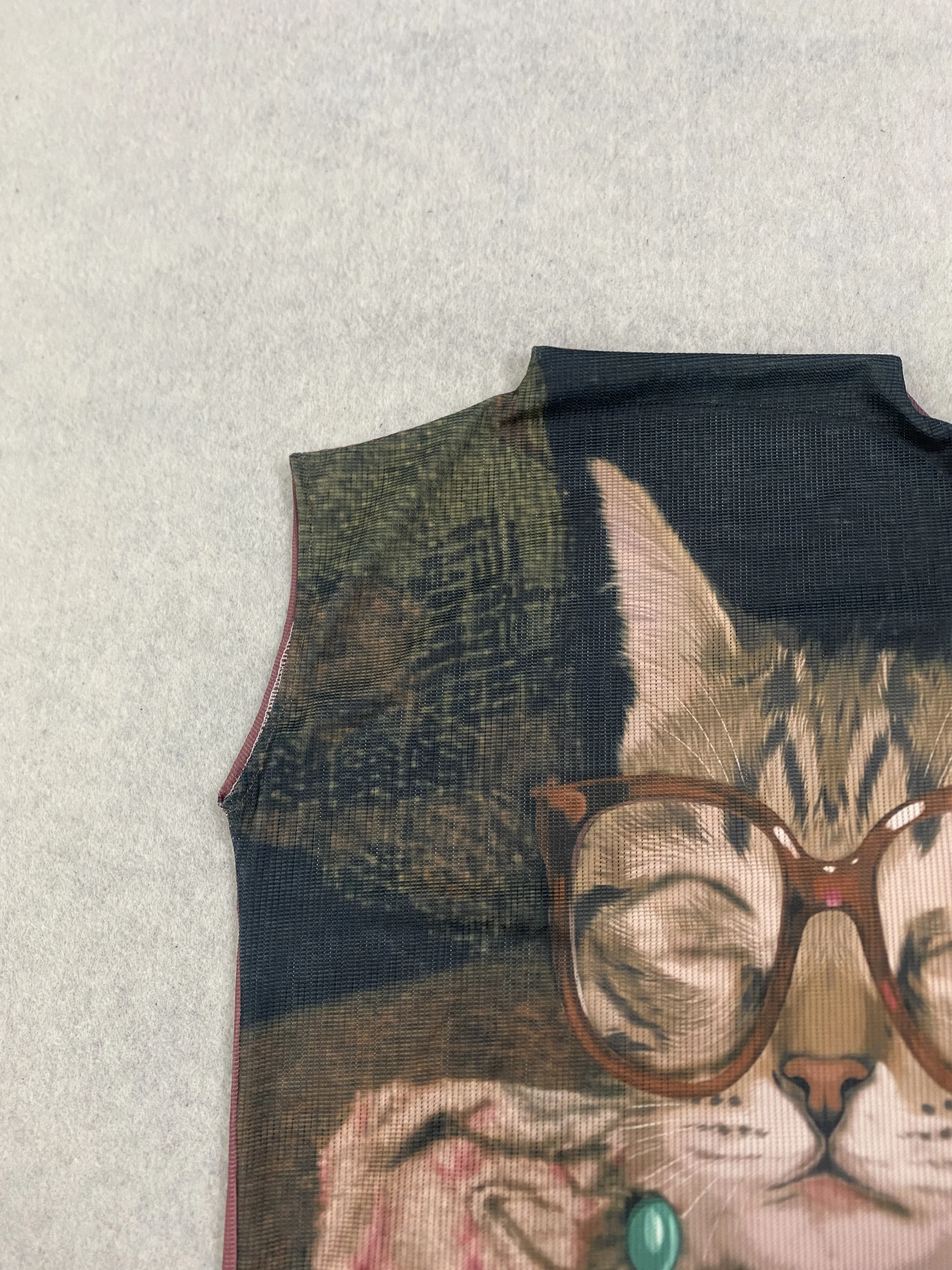 Retro INS Sommer Damen Hochgeschlossenes Neues Sommer-Waffel-Print-Top Orientalisches Koi Kurzarm-T-Shirt – Detail 18