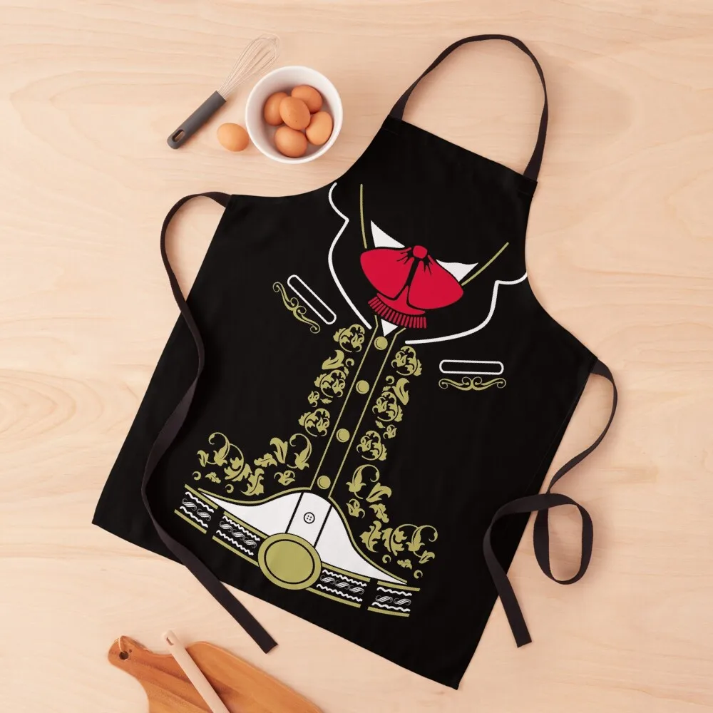 

Mexican Mariachi Apron Children'S chefs kitchen clothes Trim Cloth Apron