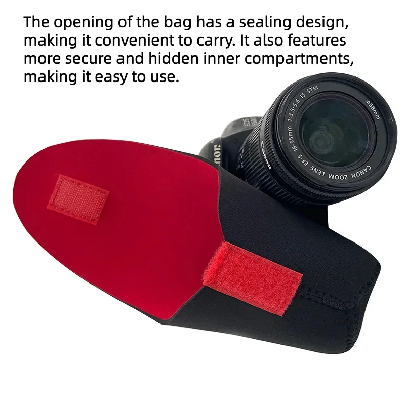 RF11-D Objektivtasche Weiche Neopren Wasserdichte DSLR-Objektivabdeckung Aufbewahrungstasche S M L XL XXL Nylon für Canon Nikon Sony Pentax DSLR-Kamera – Detail 4