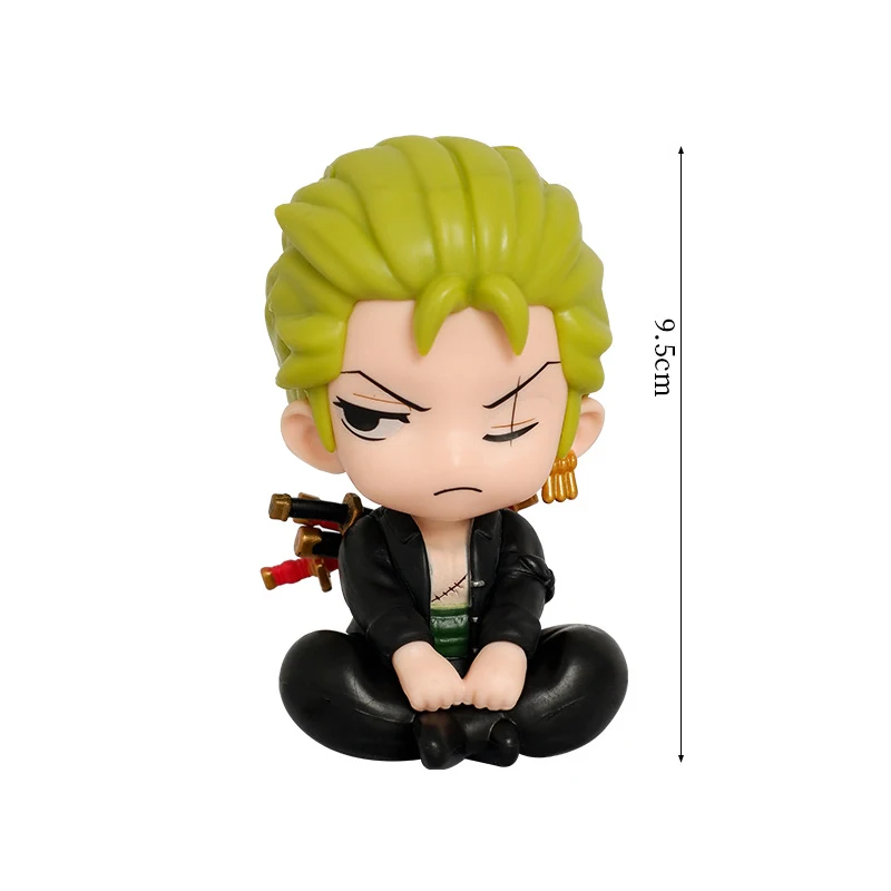 ONE PIECE Luffy Action Figure อะนิเมะรุ่น Q Zoro Sanji Nami PVC รูปปั้นคอลเลกชันชุดเครื่องประดับ Kawaii รถตกแต่งของเล่น