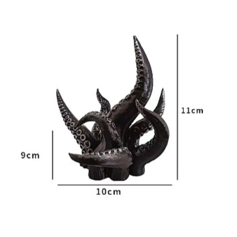 1pc Cool Dark Gothic Tentacle Statue Jewelry Storage Holder Desktop Decor Collectible Ornament Necklace Ring Display Rack Gift