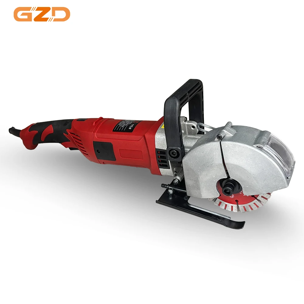 Concrete Slab Grooving 220V Handheld Wall Cutter Machine Electric Concrete Wall Chaser Machine with Vacuum