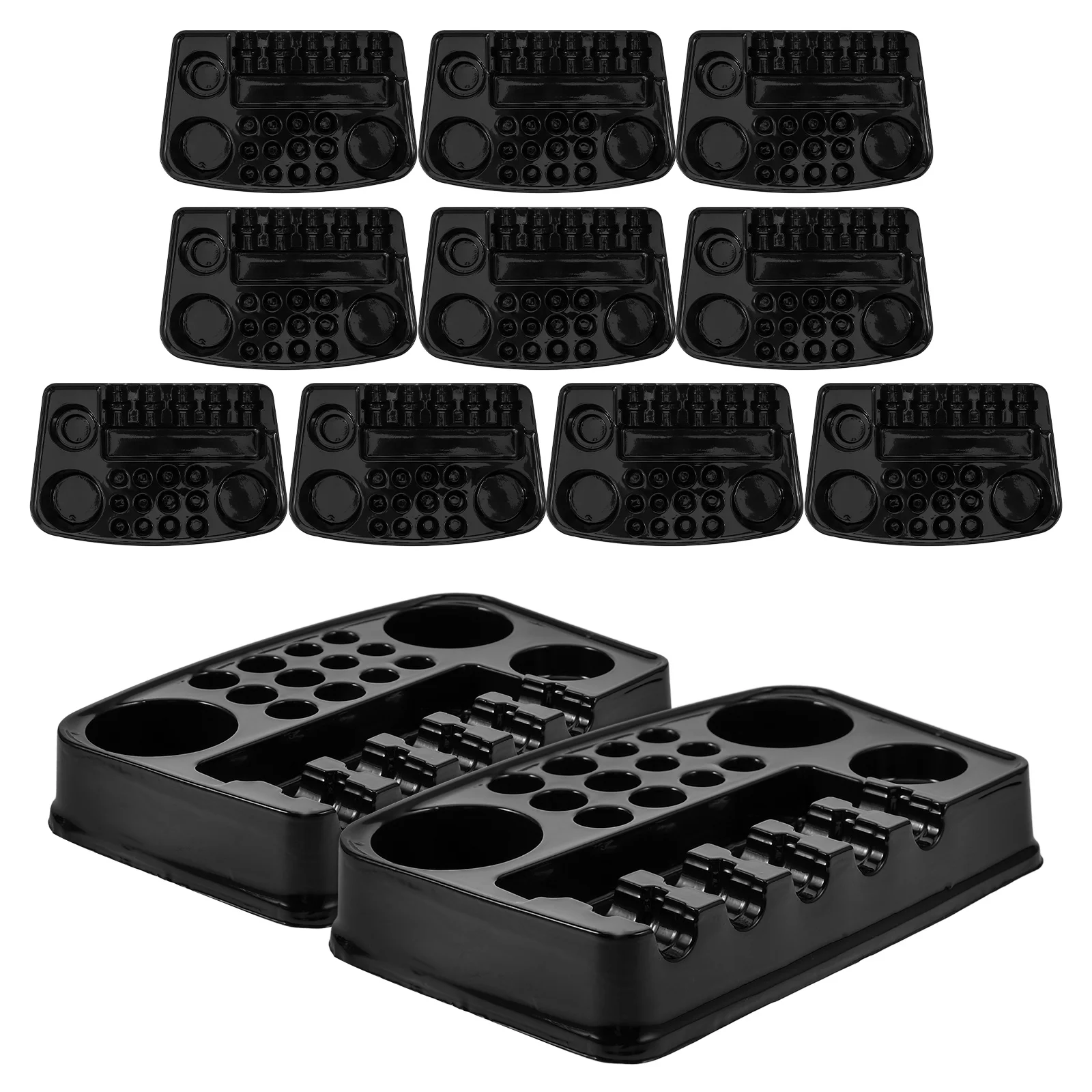 

12 Pcs Thicken Make up Tattoo Pigment Cup Ink Plastic Accessory Tattooing Color Palette