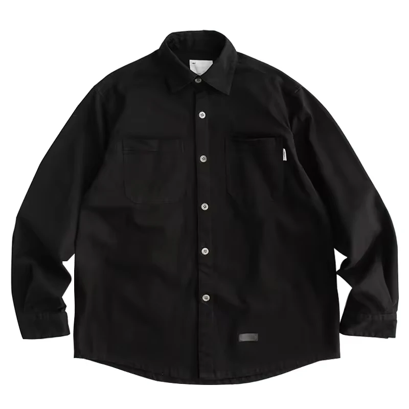

Lazy Style Baggy Pocket Shirts Men Handsome Fashion Streetwear Design Japanese Harajuku Korean All-match Teens Men Clothing Tops