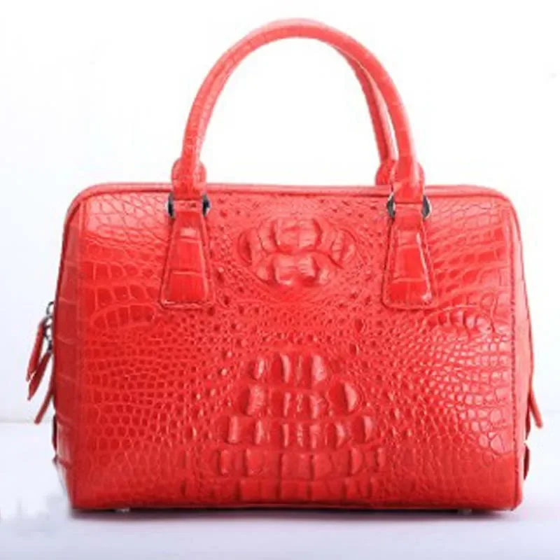 ourui tcrocodile   pillow pack  Pure color  Boston  Female bag  The large capacity  female  women handbag  bag