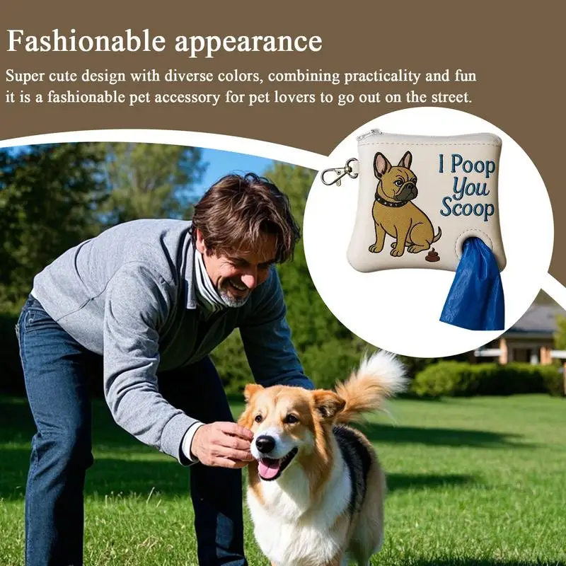 Dog Waste Bag Holder Attachment Leashes Poop Bag Dispenser Hygienic Stylish Puppy Walking Supplies For Family Adults Teen