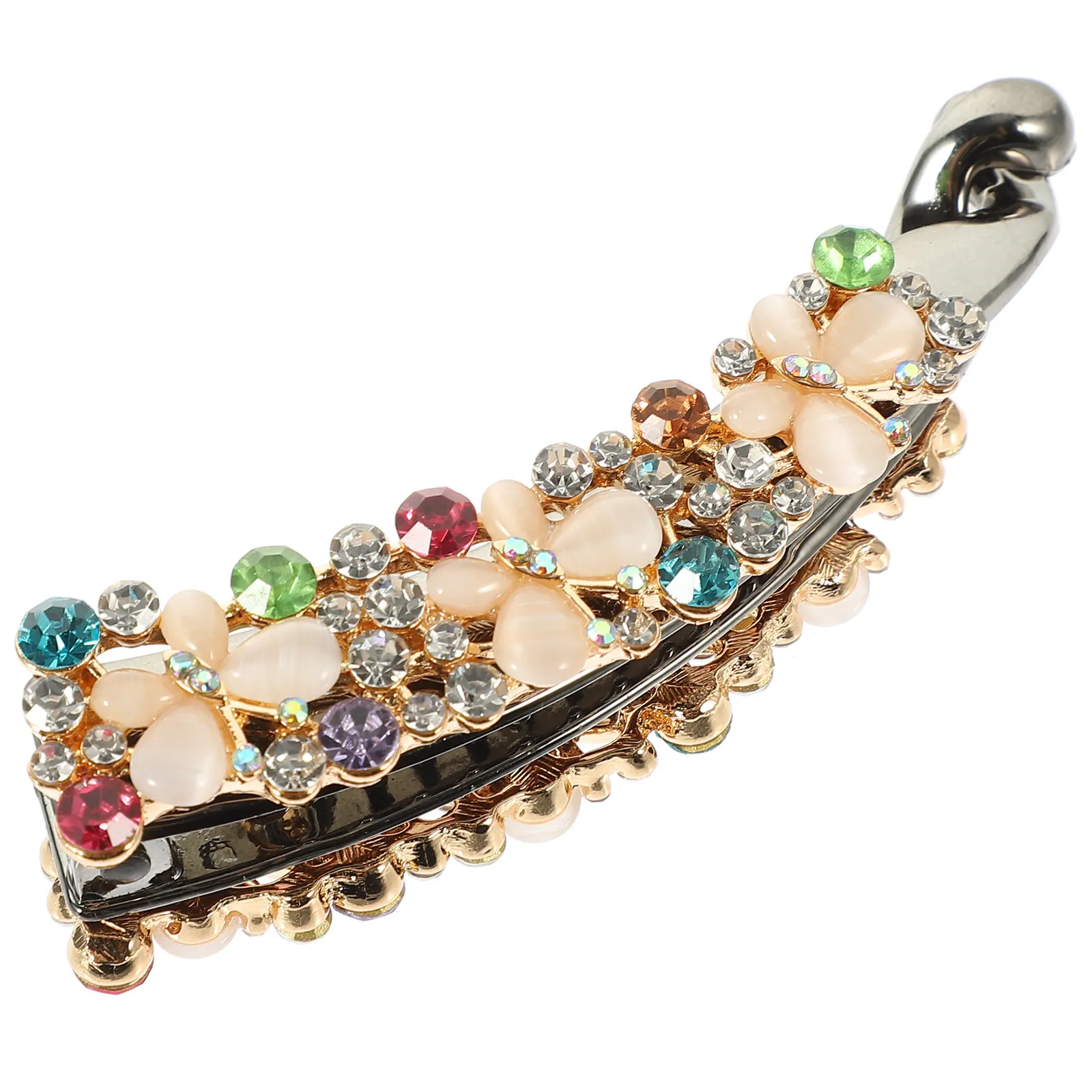 

Banana Clip Womens Hair Clips Vintage for Rhinestone Barrette White Accessories