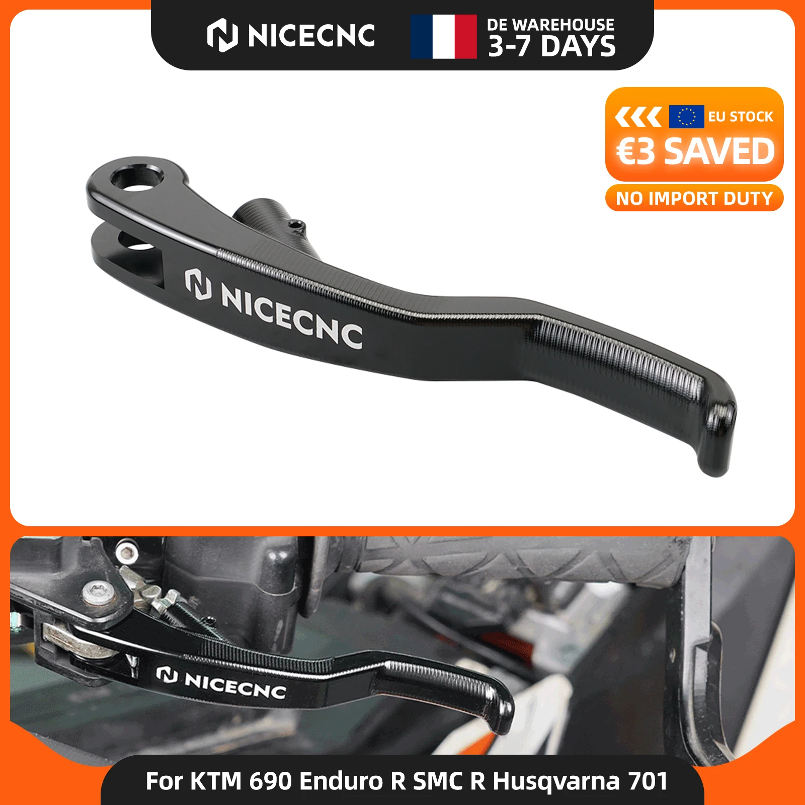 Per KTM 690 Enduro R SMC R 2014-2023 Leva frizione corta Husqvarna 701 Enduro 701 Supermoto 701 ES SM 2016-2023 GasGas 700 SM/ES 2022 KTM 1050 Adventure 1090 Adventure 1190 Adventure 1290 Super