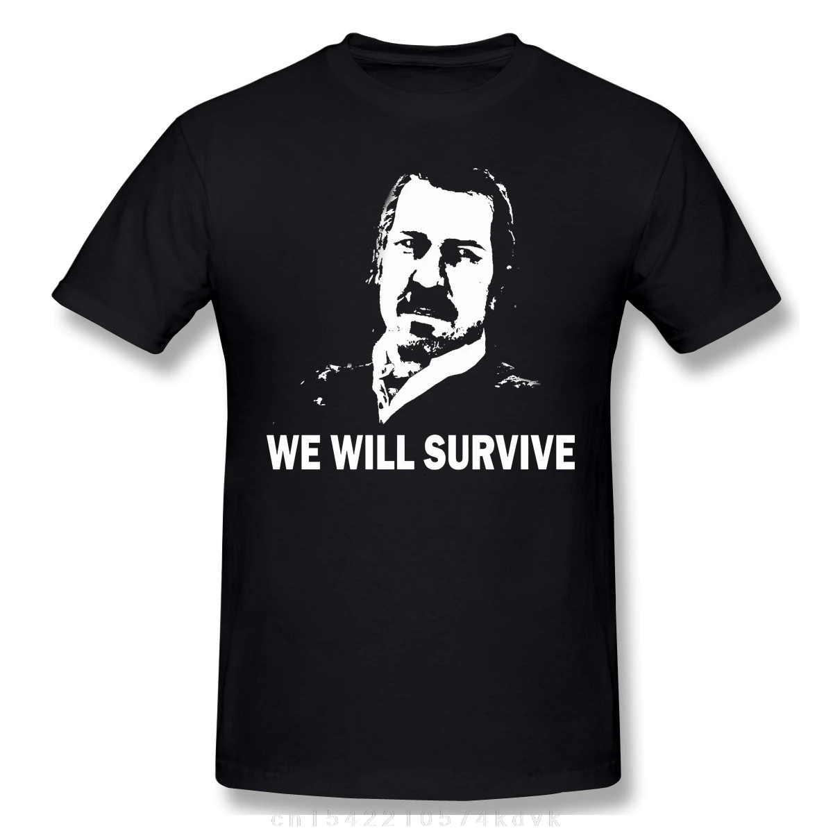 Leisure Fashion cotton T-shirt Clothing Red Dead Redemption John Marston Dead Eye Game Red  We Will Survive Short Sleeve