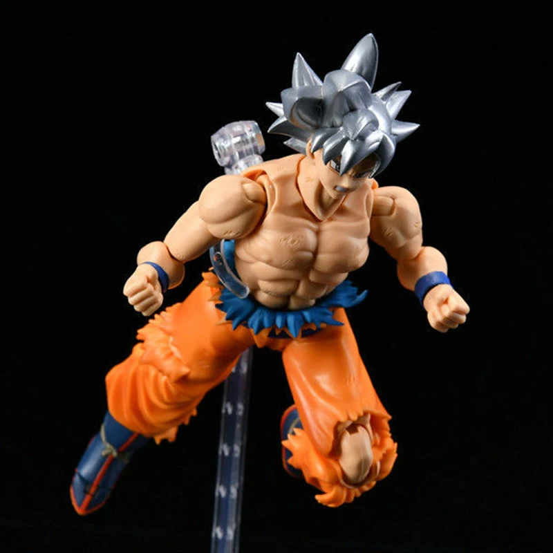 16cm Dragon Ball Z Shf Super White Haired Son Goku Action Figure Migatte No Goku Pvc Anime Collection Model Figurine Toy Gift