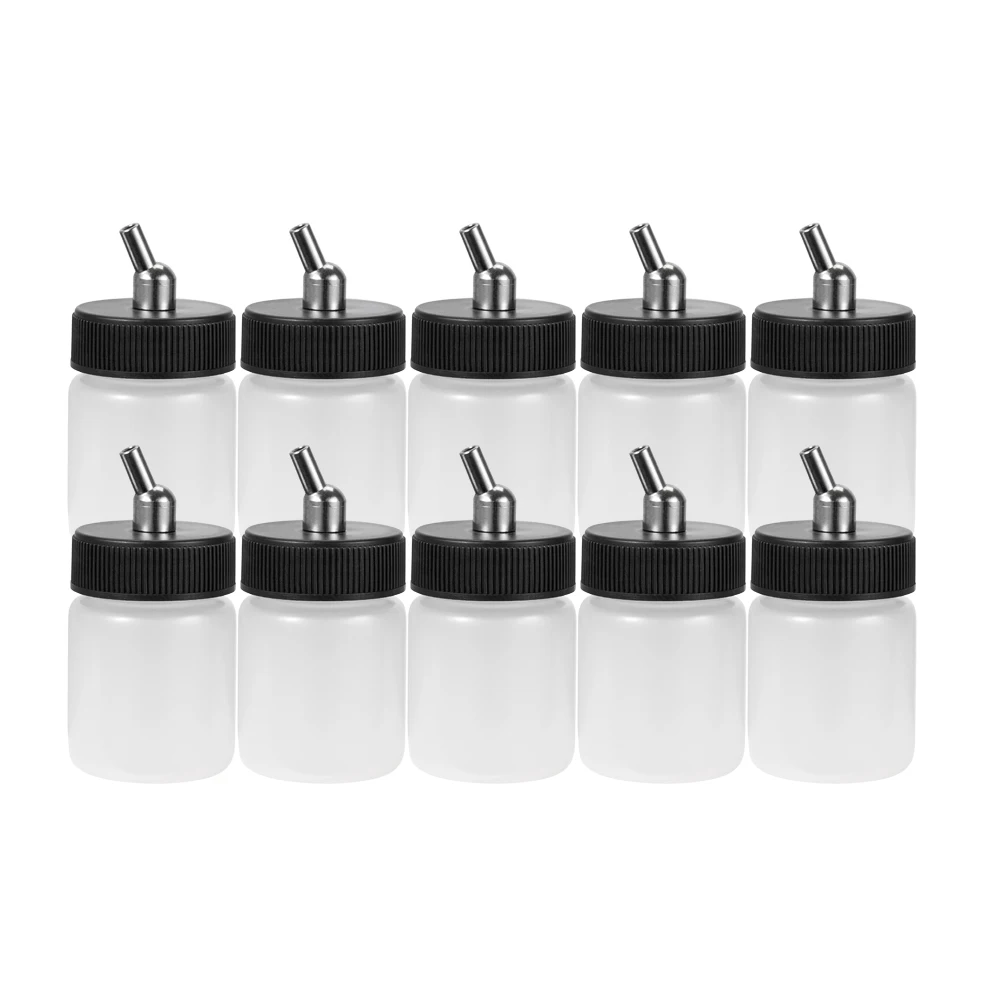 

OPHIR 10x Dual Action Airbrush Plastic Container 22cc Bottle for Airbrush Kit Professional Paint Cup _AC020-10x