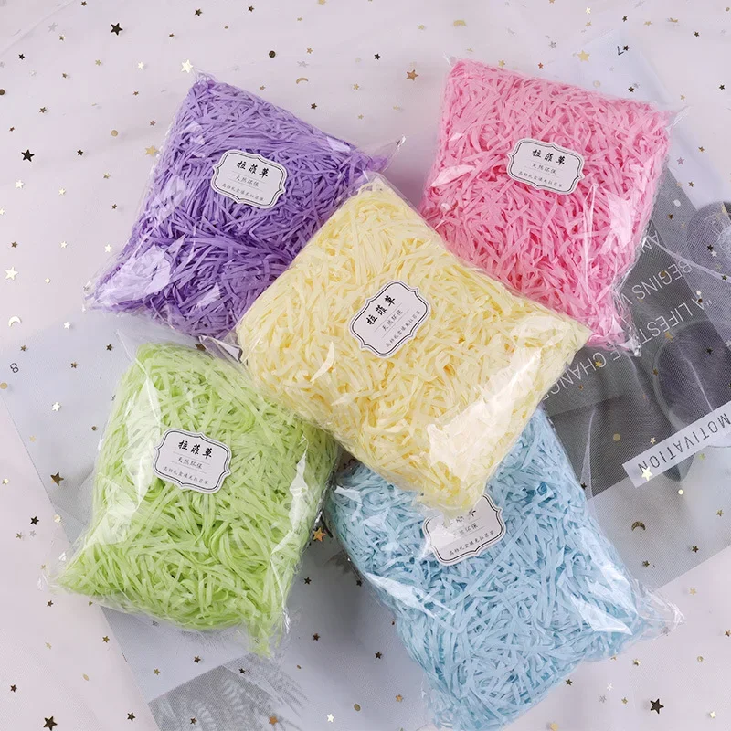 

0.5kg/1kg Raffia Paper DIY Shredded Confetti Wedding Birthday Christmas Gift Box Filling Material Tissue Gift Package Decoration