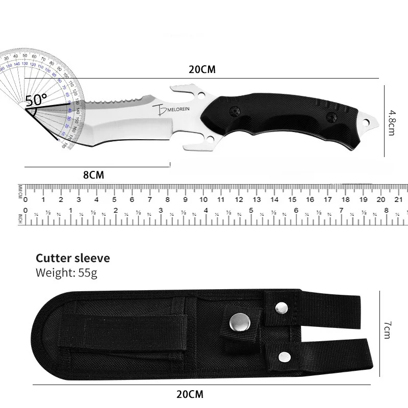 Straight knife Outdoor knife Portable pocket knife survival knife hunting tactics high hardness survival knife