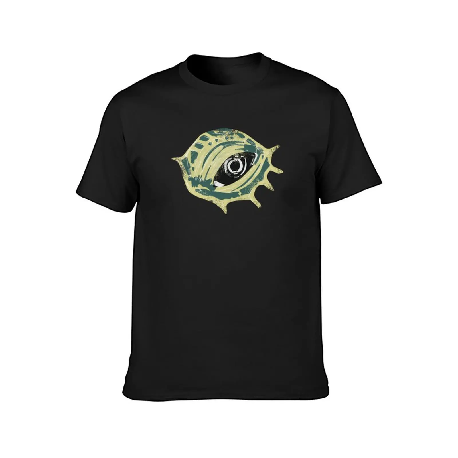 Green Sea Tutle Eye Area Watercolor ANIMAL-4 T-Shirt funnys anime clothes fitted t shirts for men