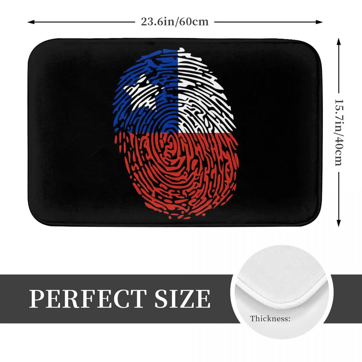 Chile Is My DNA Chilean Flag Anti-slip Doormat Floor Mat Carpet Rug for Kitchen Entrance Home Bathroom Living room Footpad Mats