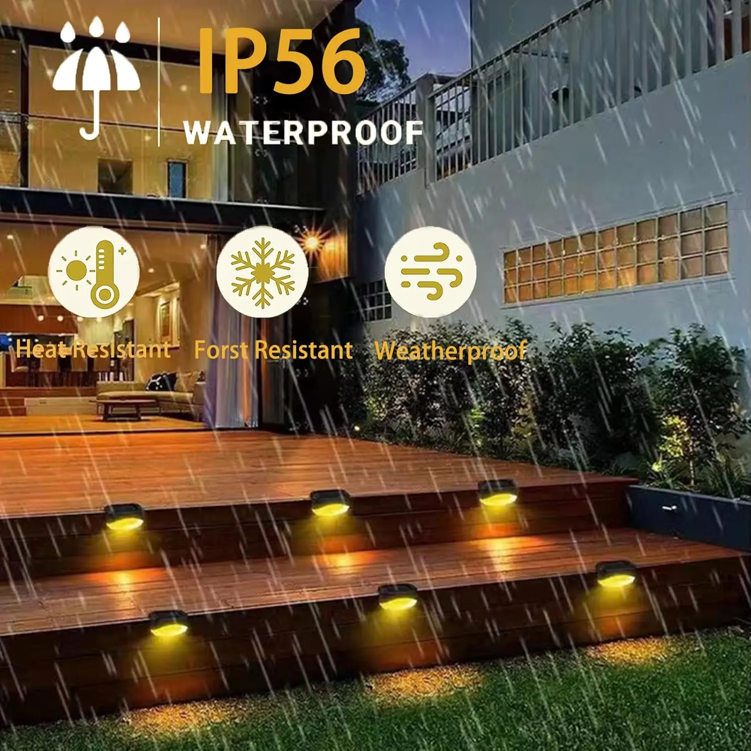 Solar Powered Pathway Lights Waterproof in-Ground LED Outdoor Lighting for Garden Walkway Stairs and Landscape