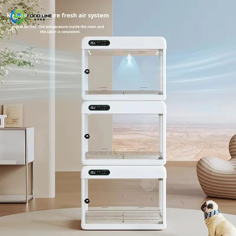 Customized Intelligent Modern Luxury Dog Cage ABS Material Small Dog Constant Temperature Winter Warm Breathable Cage