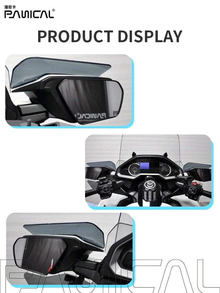 PANICAL Motorrad-Rückspiegel-Spoiler Luftabweiser für Honda GoldWing GL1800 DCT F6B 2018-2025 Windschutzscheiben-Zubehör – Detail 9