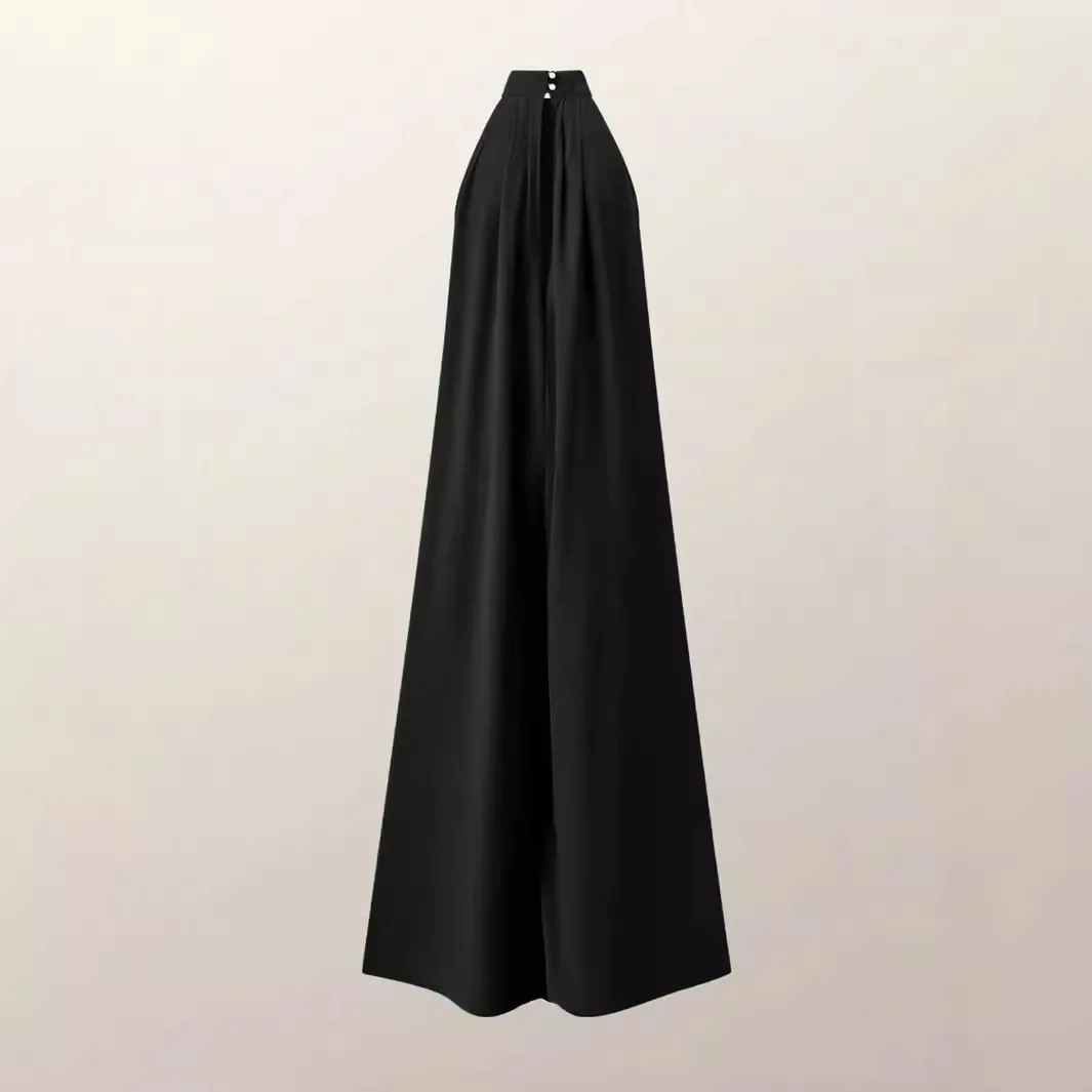 موسم ربيع 2025 سراويل طويلة عالية الخصر تناسب بال شيفون غير رسمي للنساء فضفاض ومثير شخصي معلق Ne #2