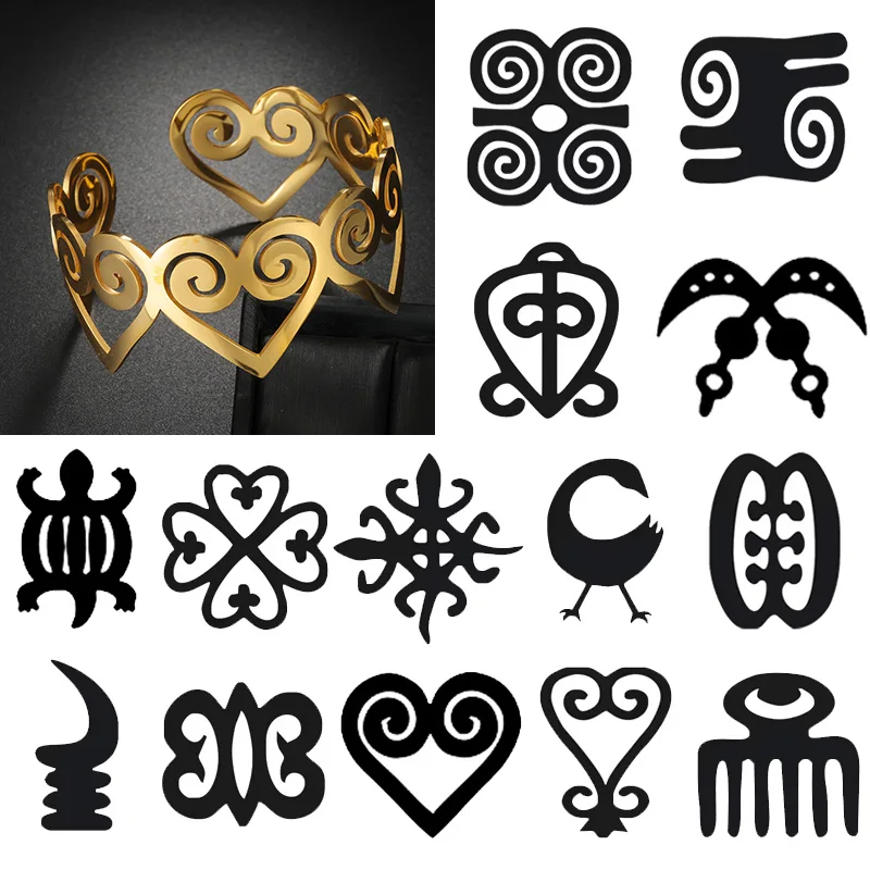 

Nextvance африканский символ браслет из нержавеющей стали на заказ Adinkra Gye Nyame этнический браслет для мужчин женщин персонализированные ювелирные изделия подарок