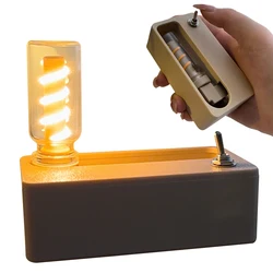 Press Lever Ejection Night Light Mechanical Flip Flexible Light Ornament Stress Relief Magnetic Suction Lamp for Outdoor Camping