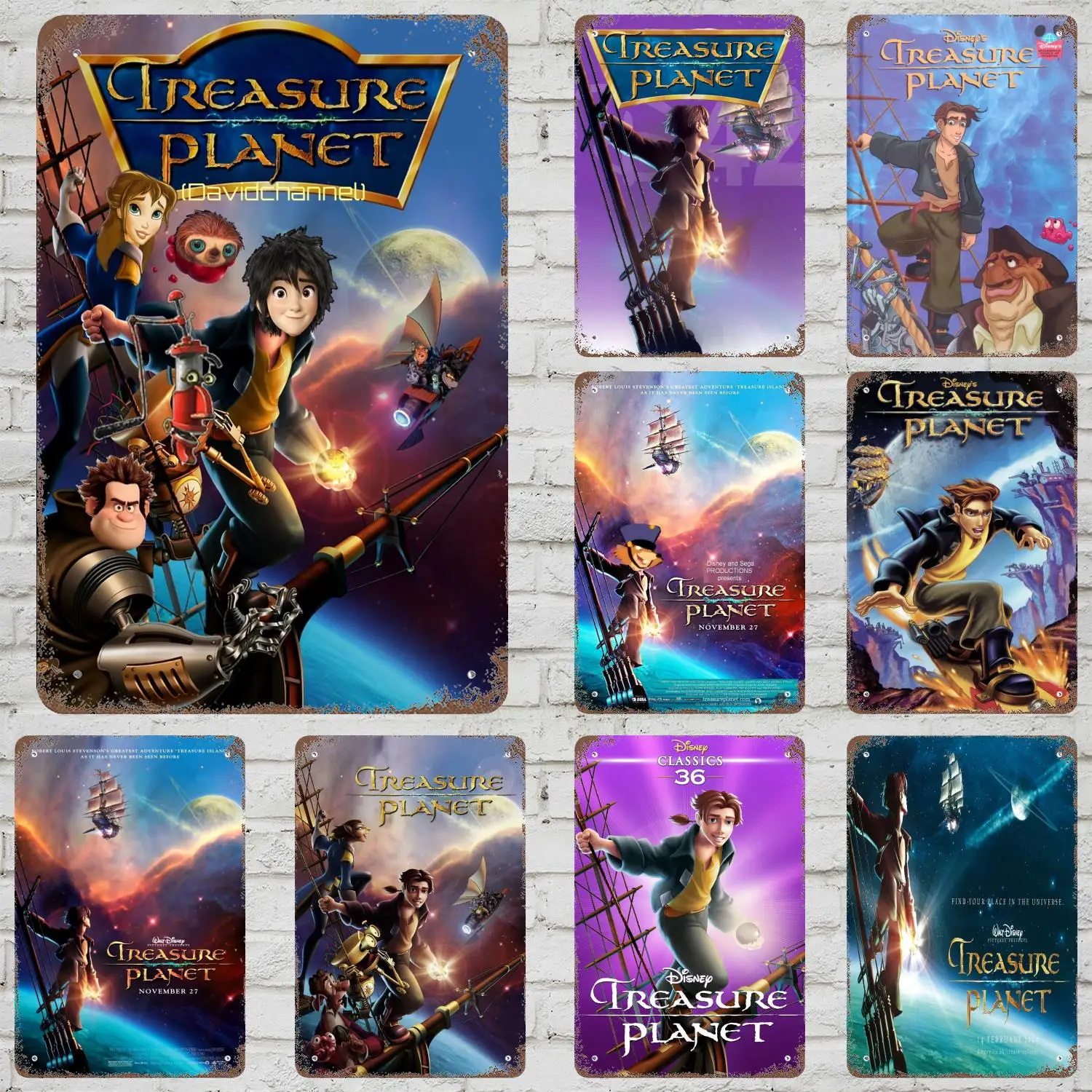

MINISO Treasure Planet Metal Signs wall decor Vintage Tin Signs Captain Metal Poster Decor for Bar Pub Club Wall Decoration
