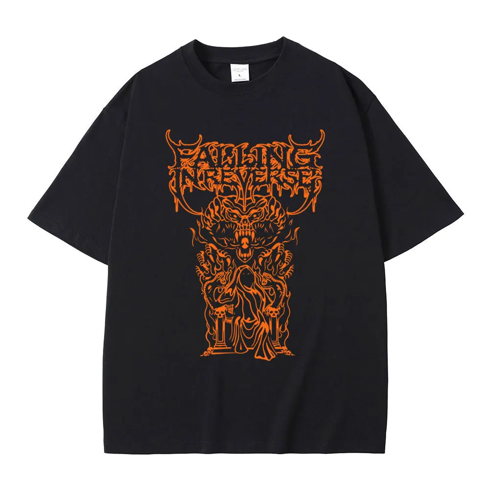 

Falling in Reverse Band Graphic Tshirt Summer Men Women Rock High Quality Soft Cotton T-shirst Men's 90s Oversized Streetwear