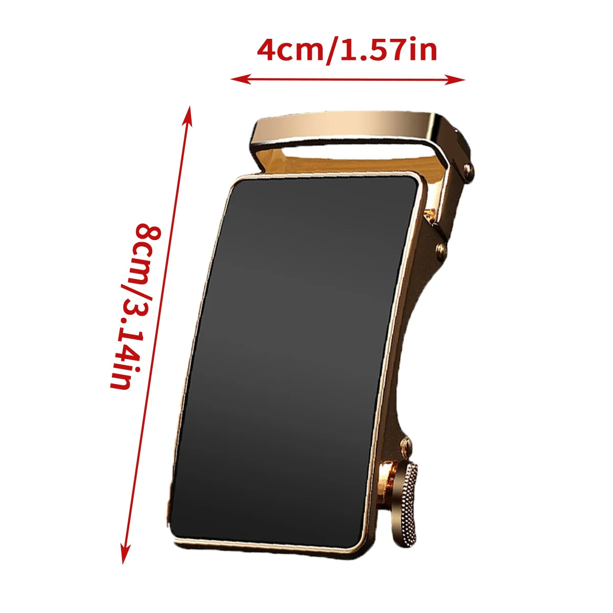 1 men's automatic belt buckle replaced with zinc alloy sliding buckle, suitable for various geometric styles up to 3.5cm