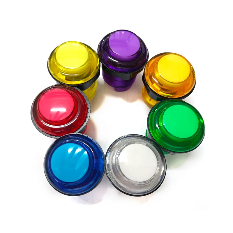 

10pcs 28mm 12v bg led push button Arcade Button Game Machine Parts Plug Button Nut
