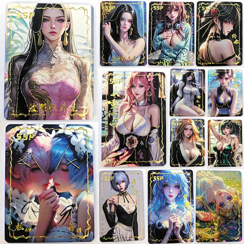 

Anime Goddess Story Boa Hancock Yae Miko Ganyu Yor Forger Albedo Rem Collectible Cards Christmas Birthday Gifts Children's Toys